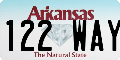 AR license plate 122WAY