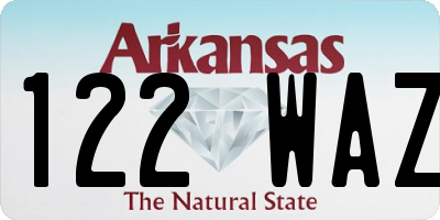 AR license plate 122WAZ