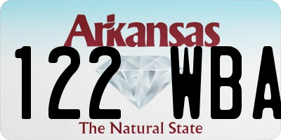 AR license plate 122WBA