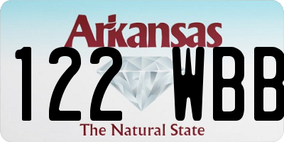 AR license plate 122WBB
