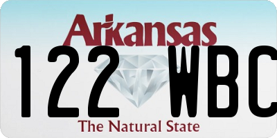 AR license plate 122WBC