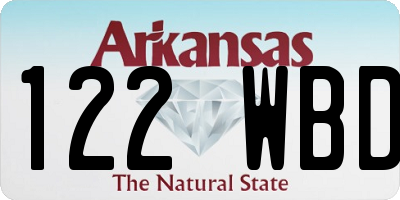 AR license plate 122WBD