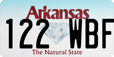 AR license plate 122WBF