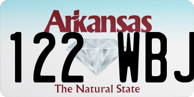 AR license plate 122WBJ
