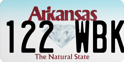 AR license plate 122WBK