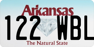 AR license plate 122WBL