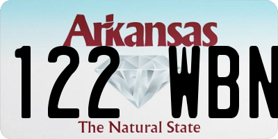 AR license plate 122WBN
