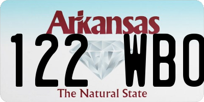 AR license plate 122WBO