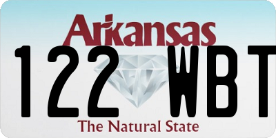 AR license plate 122WBT