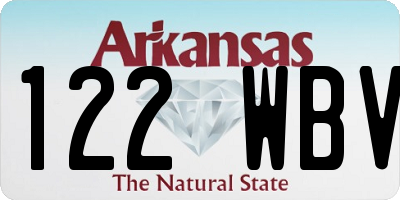 AR license plate 122WBV