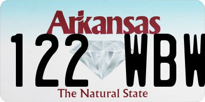 AR license plate 122WBW