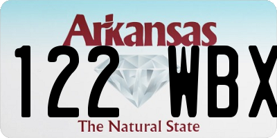 AR license plate 122WBX