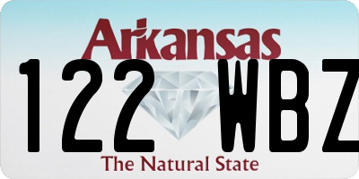 AR license plate 122WBZ