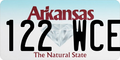 AR license plate 122WCE
