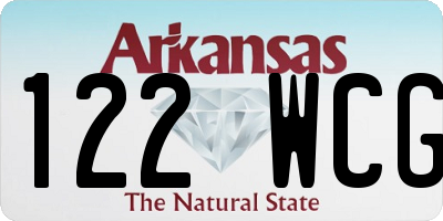 AR license plate 122WCG