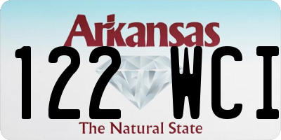 AR license plate 122WCI