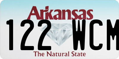 AR license plate 122WCM