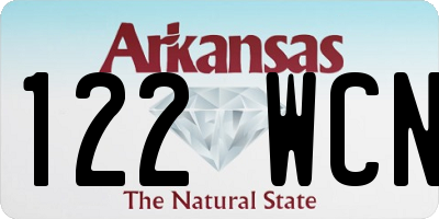 AR license plate 122WCN