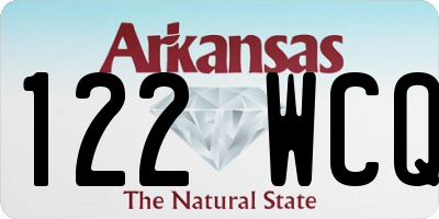 AR license plate 122WCQ