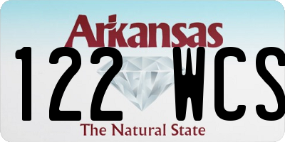 AR license plate 122WCS