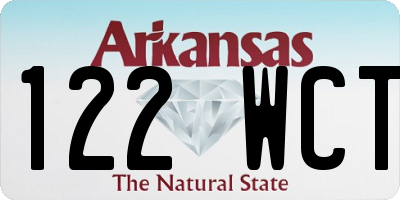AR license plate 122WCT