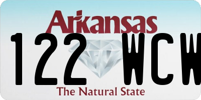 AR license plate 122WCW