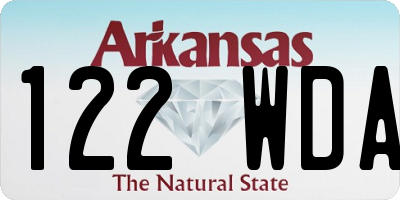 AR license plate 122WDA
