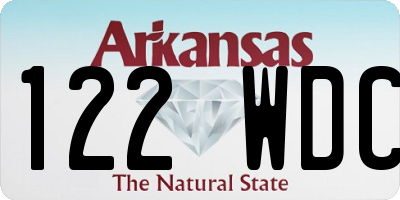 AR license plate 122WDC