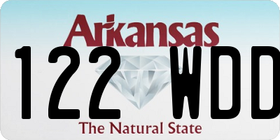 AR license plate 122WDD