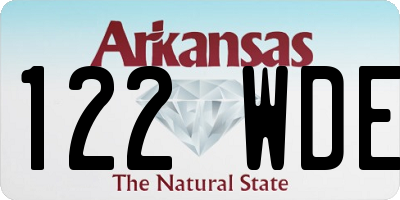 AR license plate 122WDE