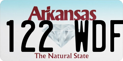 AR license plate 122WDF