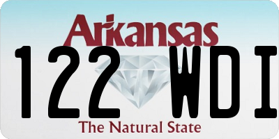 AR license plate 122WDI