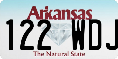 AR license plate 122WDJ
