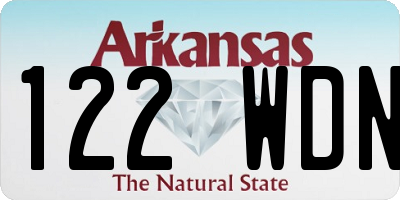 AR license plate 122WDN
