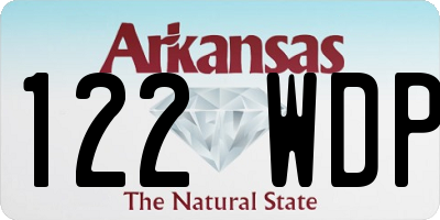 AR license plate 122WDP