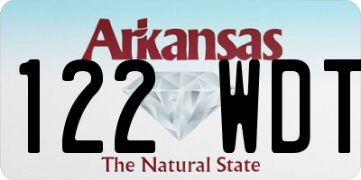 AR license plate 122WDT