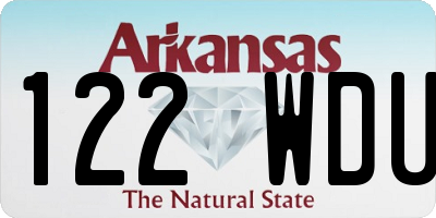 AR license plate 122WDU