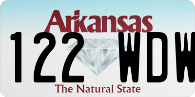 AR license plate 122WDW