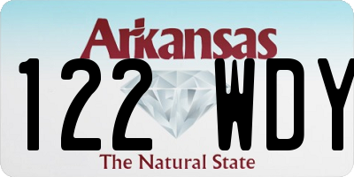 AR license plate 122WDY