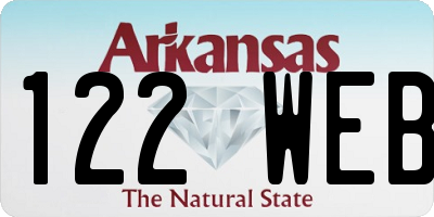 AR license plate 122WEB