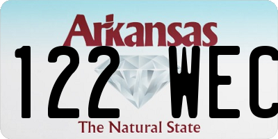 AR license plate 122WEC