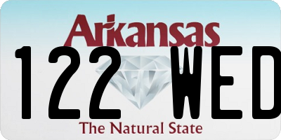 AR license plate 122WED