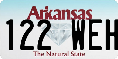AR license plate 122WEH