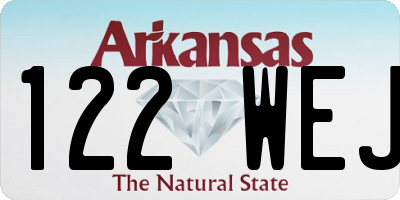 AR license plate 122WEJ