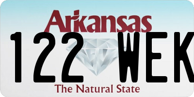 AR license plate 122WEK
