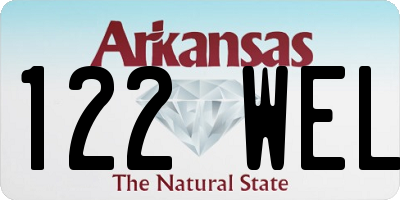 AR license plate 122WEL