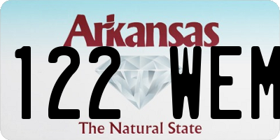 AR license plate 122WEM