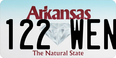 AR license plate 122WEN