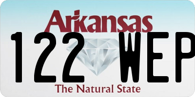 AR license plate 122WEP