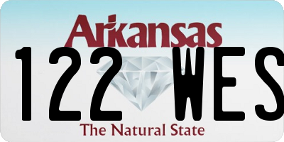 AR license plate 122WES